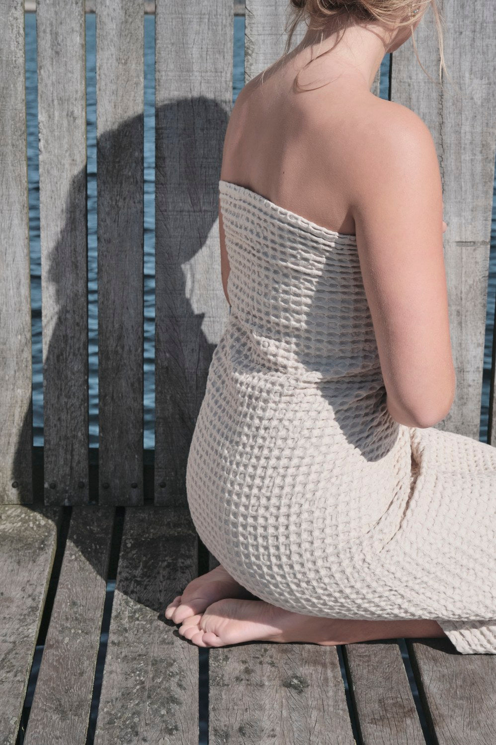 Waffelbadetuch und Decke