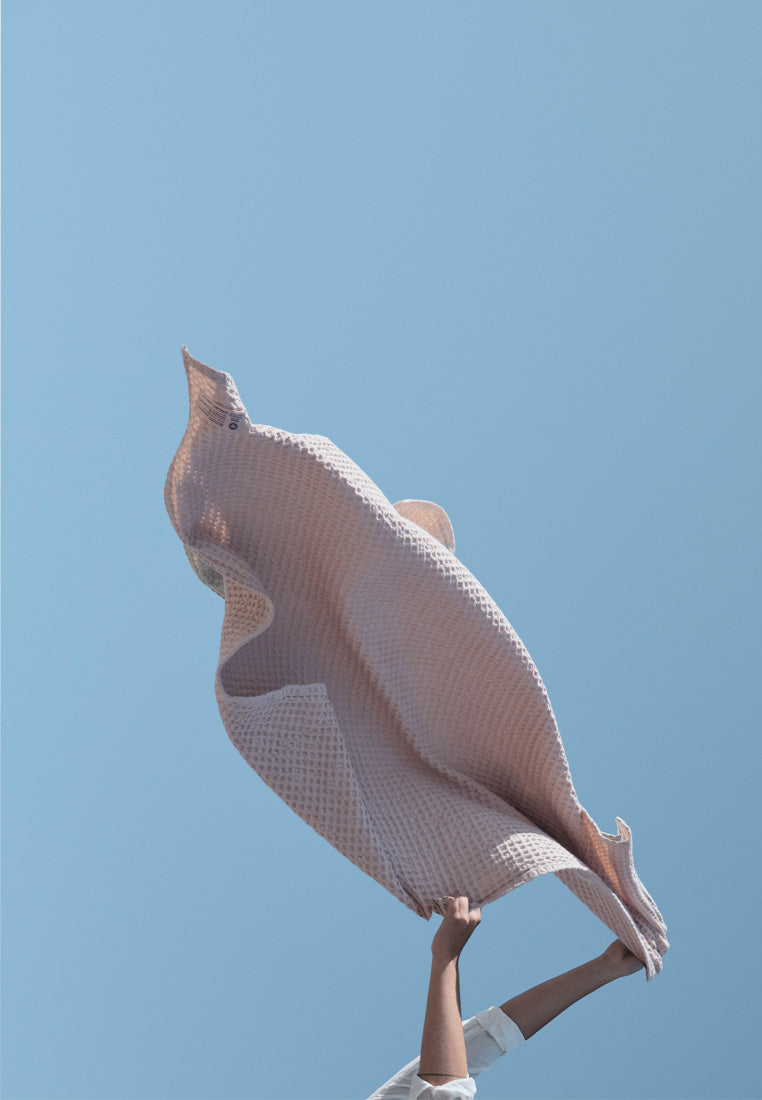 Waffelbadetuch und Decke