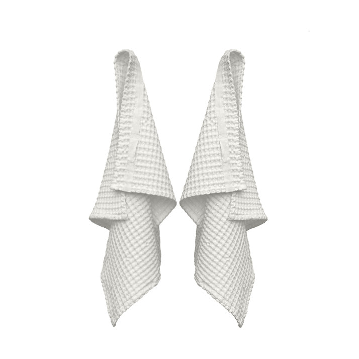 Big Waffle Handtuch (2er-Pack) – Naturweiß
