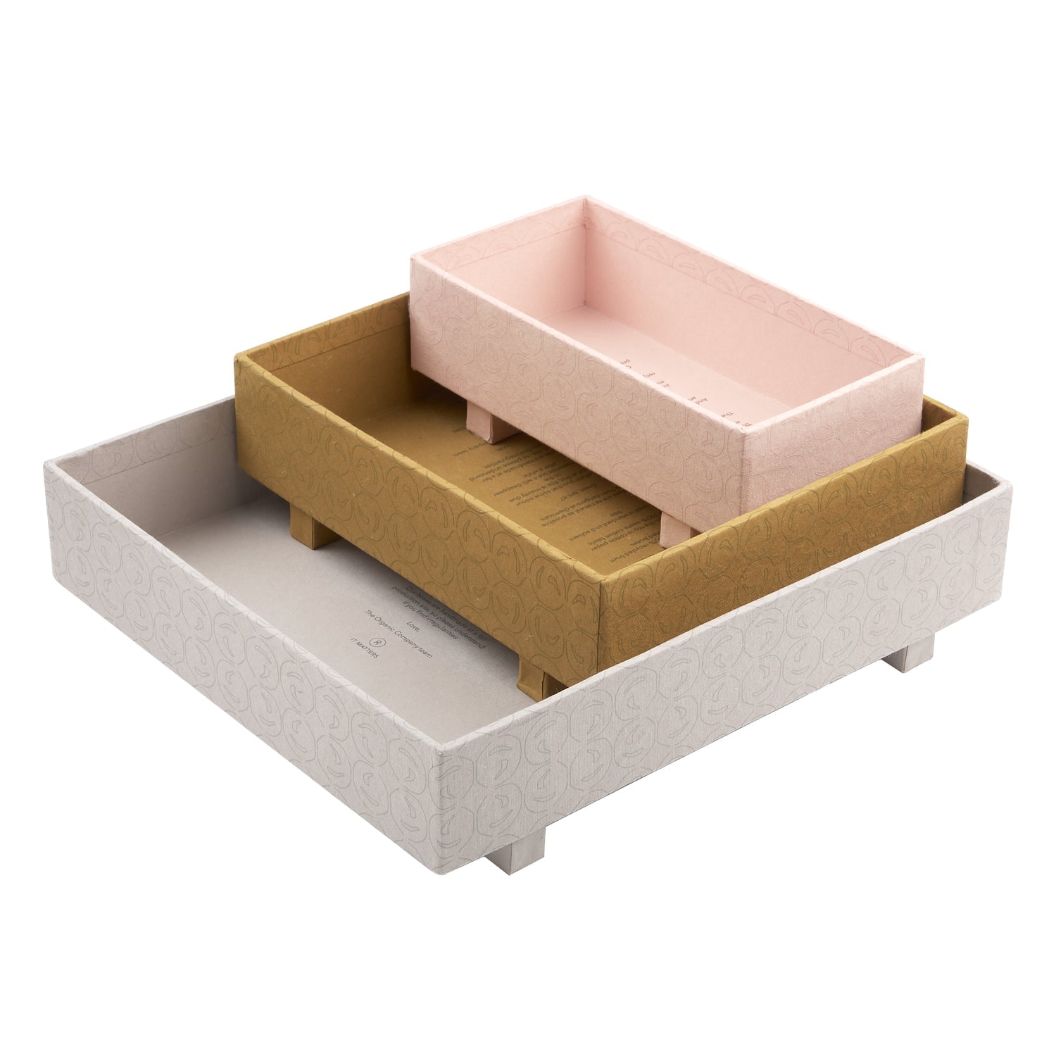 The Organic Company Tray box set (Totoru) Recycled paper and recycled cotton 992 Floral selection