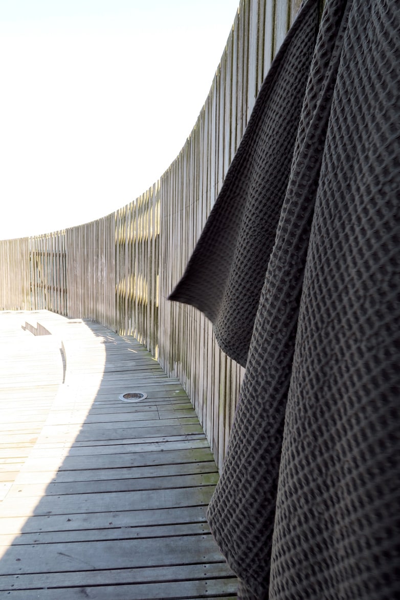 Waffelbadetuch und Decke