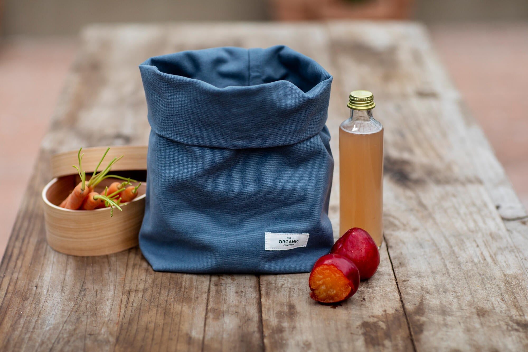 The Organic Company Lunch Bag Heavy canvas 500 Dark blue